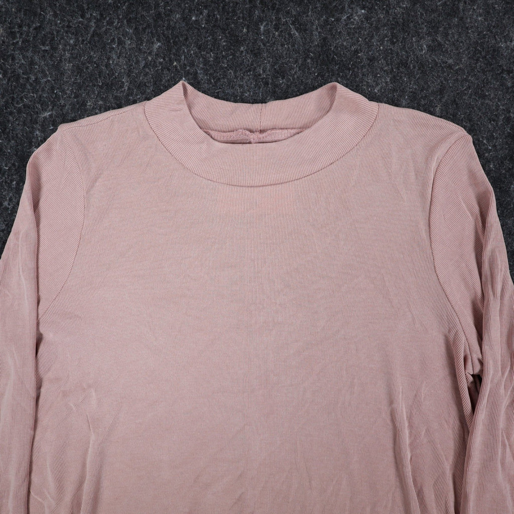 By Together You & I Tunic Top Womens Small Mauve Ribbed Mock Neck Flowy USA - take2supply