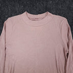 By Together You & I Tunic Top Womens Small Mauve Ribbed Mock Neck Flowy USA - take2supply