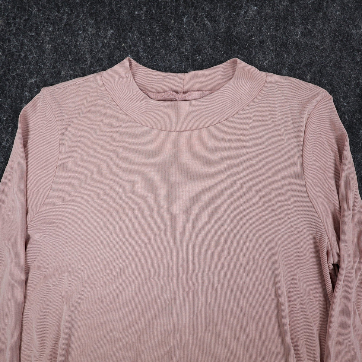 By Together You & I Tunic Top Womens Small Mauve Ribbed Mock Neck Flowy USA - take2supply