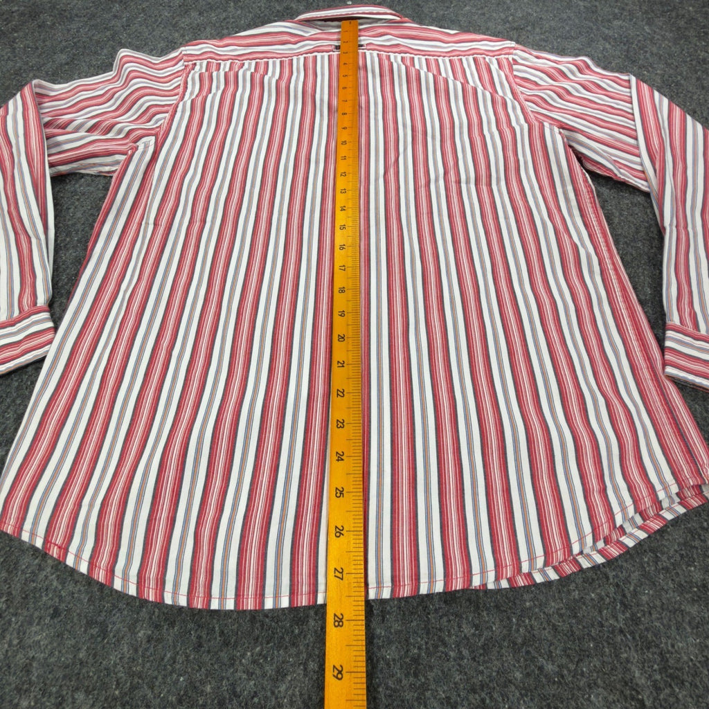 US Polo Assn Striped Button Down Shirt Mens XL Red White Cotton NWT - take2supply