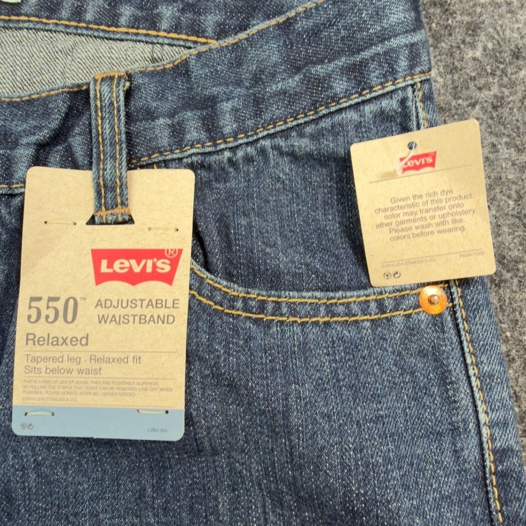 Levi's 550 Jeans Kids 10 Husky Dark Stone Denim Relaxed Tapered 30x26 NWT - take2supply