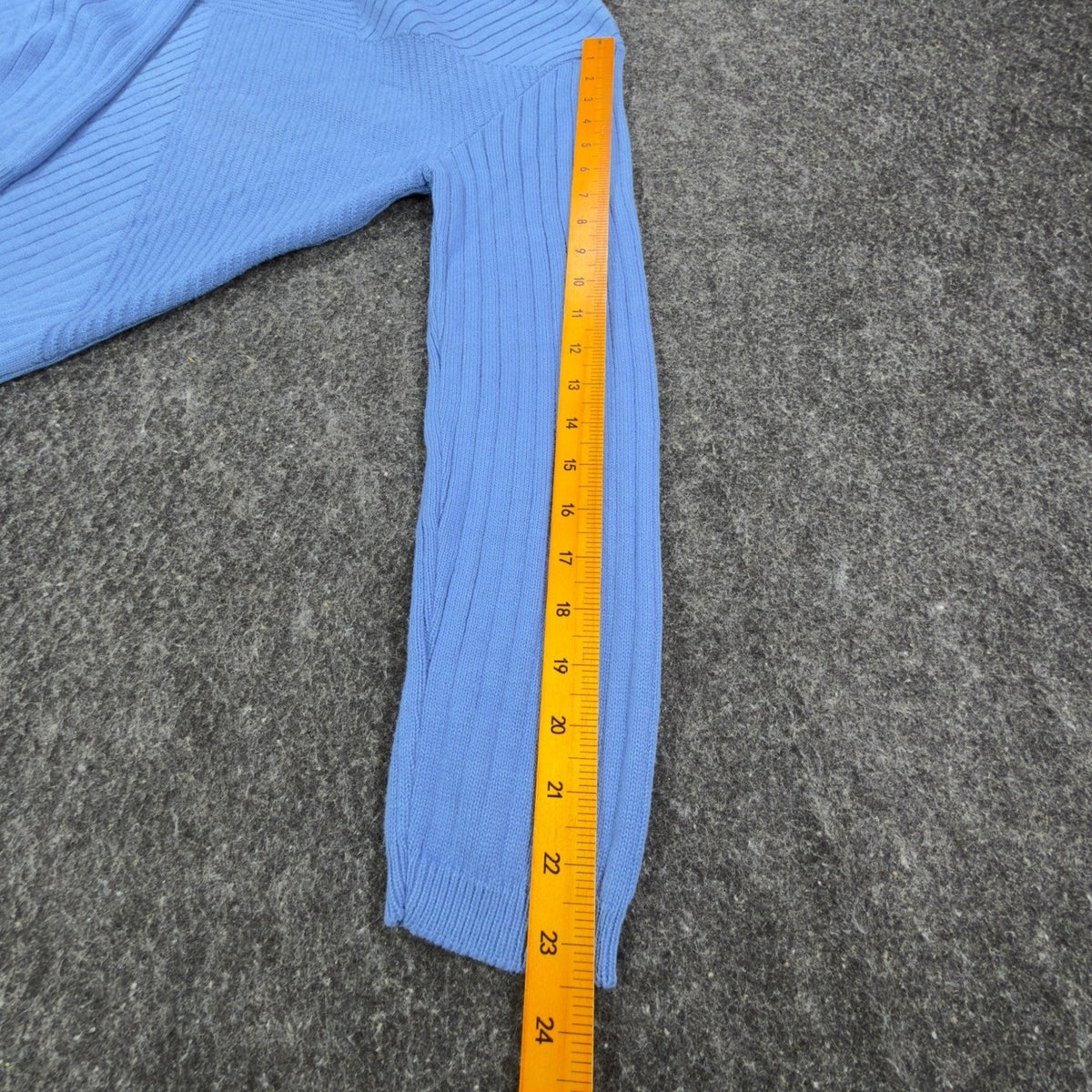 Excelsior Vintage 90s Ribbed Knit Sweater Mens Medium Blue Cotton Excellent - take2supply