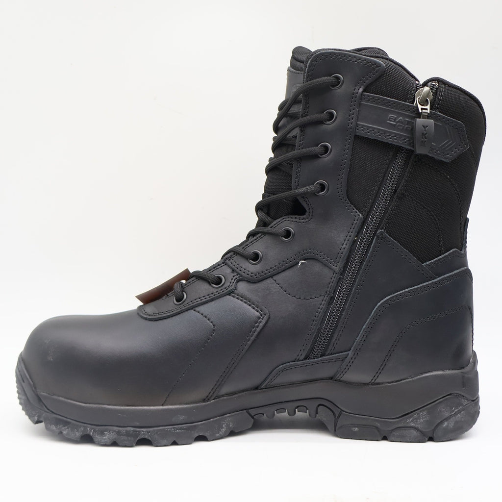 Battle Ops Tactical Boot Mens 11 8-Inch Side-Zip Waterproof Composite Toe Black - take2supply