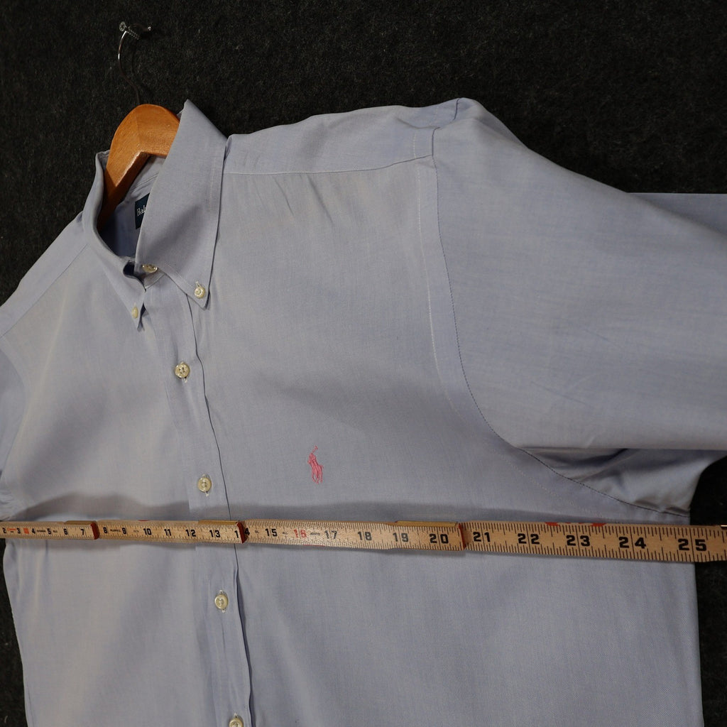 Ralph Lauren Button Down Mens 15.5 34/35 Light Blue Cotton Classic Fit Oxford - take2supply
