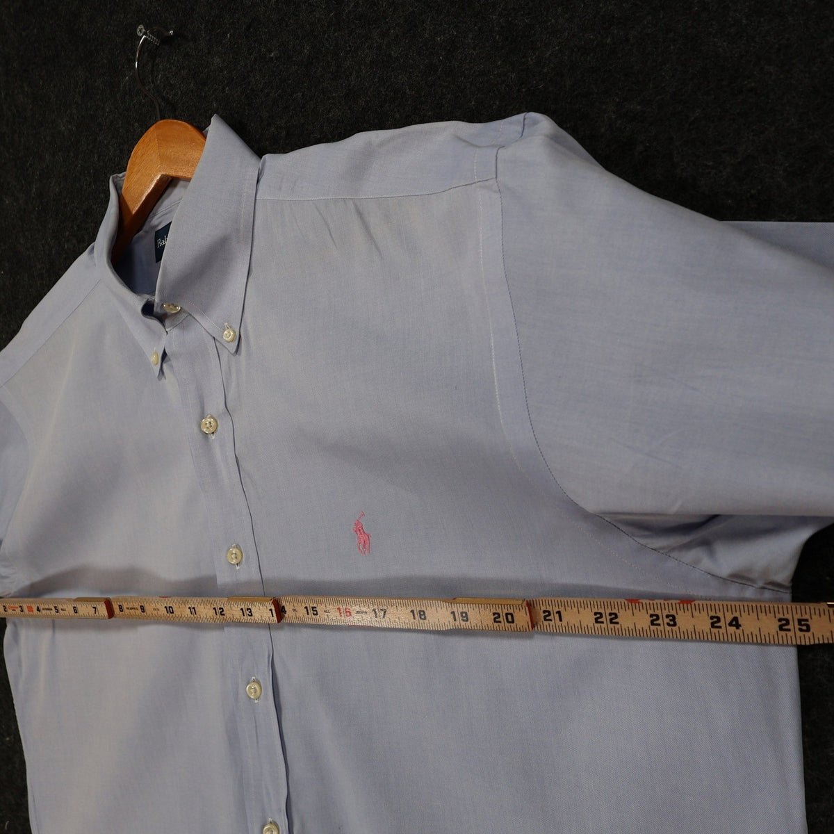 Ralph Lauren Button Down Mens 15.5 34/35 Light Blue Cotton Classic Fit Oxford - take2supply