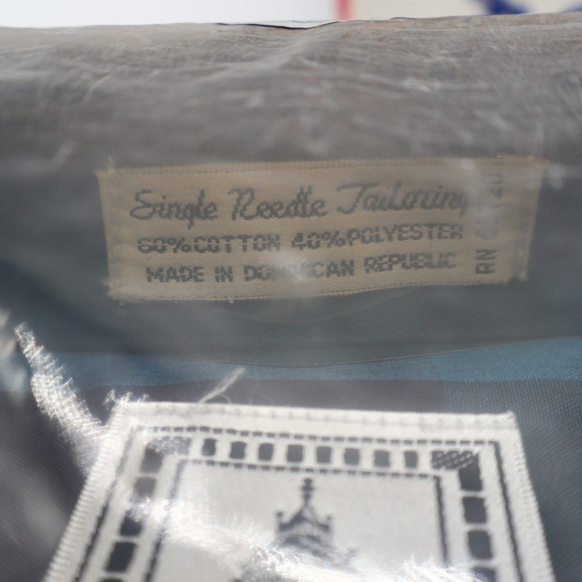 London Fog Shirt Mens XL Vintage 90s Blue Plaid Cotton Blend Deadstock NIB - take2supply