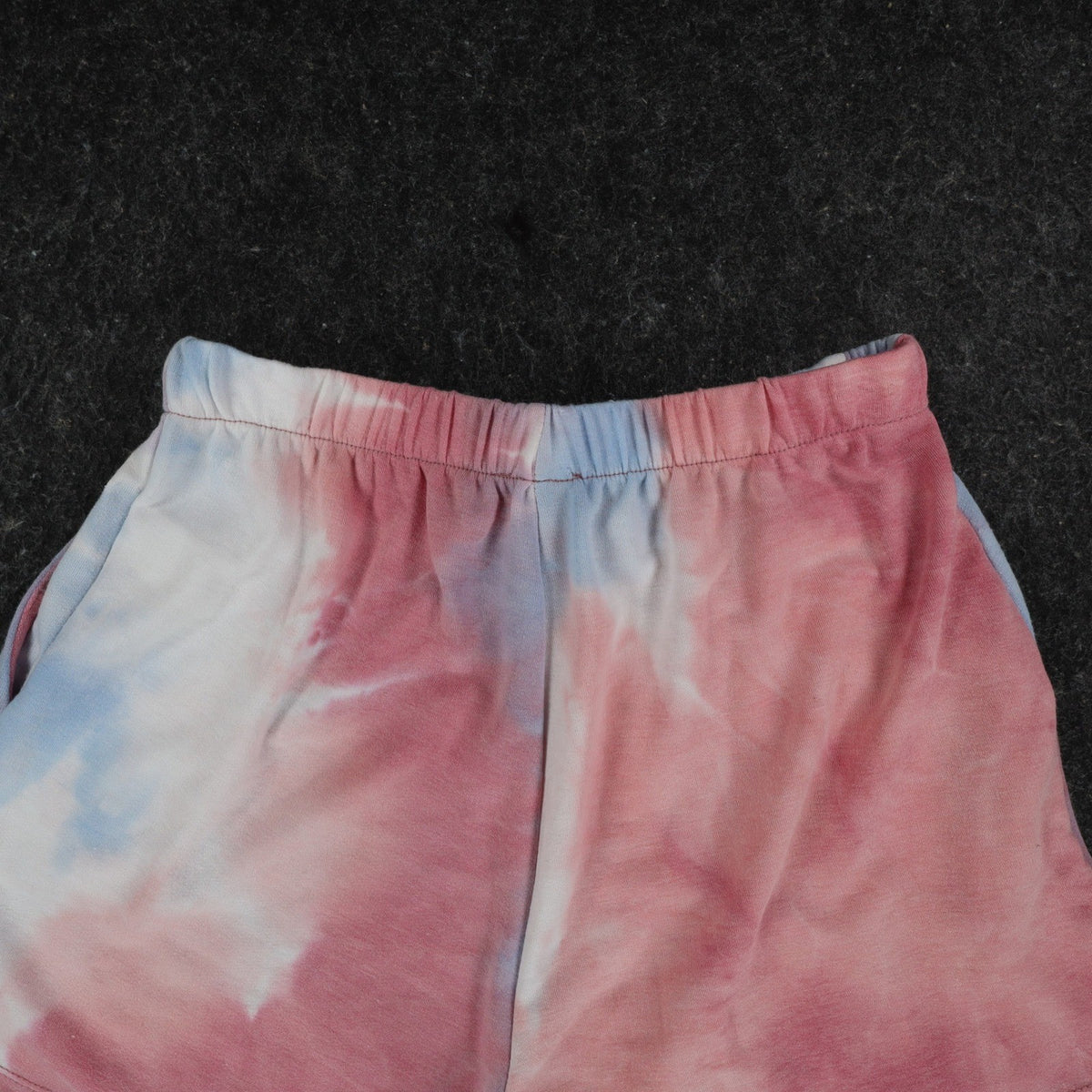 Hem & Thread Shorts Womens Small Pink Blue Tie Dye Elastic Waist Lounge 30197 - take2supply