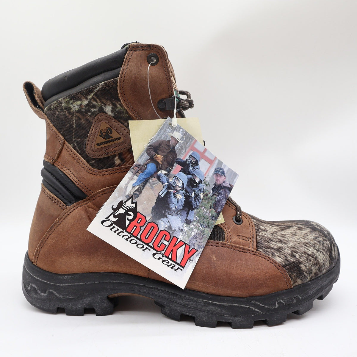 Rocky ProLight 1572 Hunting Boots Mens 10.5 M Brown Camo Waterproof NWT 400G - take2supply