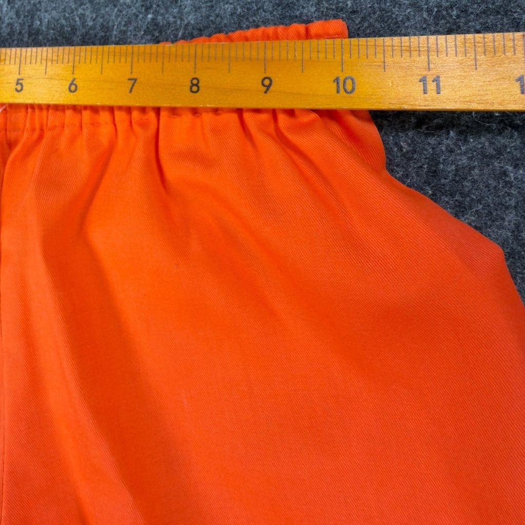 Fruit of the Loom Vintage 70s Gym Shorts Boys XS Orange Cotton NWT - take2supply