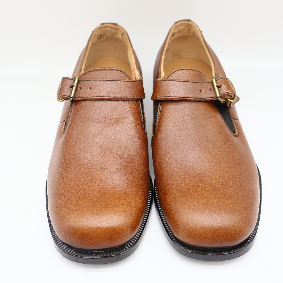 Young Explorers Lyons Monk Strap Shoes Boys 12.5 Vintage Deadstock Brown Leather - take2supply