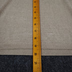 Dunner & Co Sweater Womens S Green Tan Metallic Lurex Colorblock Back Tie Top - take2supply
