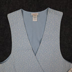 D.K. Gold Vest Womens 1X Vintage 90s Blue Floral Reversible Cotton Blend NWT - take2supply