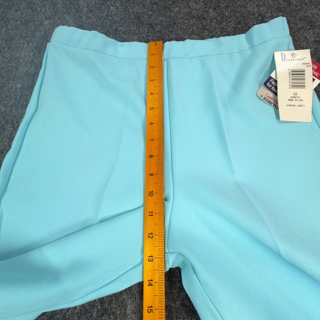 Donnkenny Vintage Pants Girls Size 10 Blue Straight Leg Stretch Made in USA NWT - take2supply