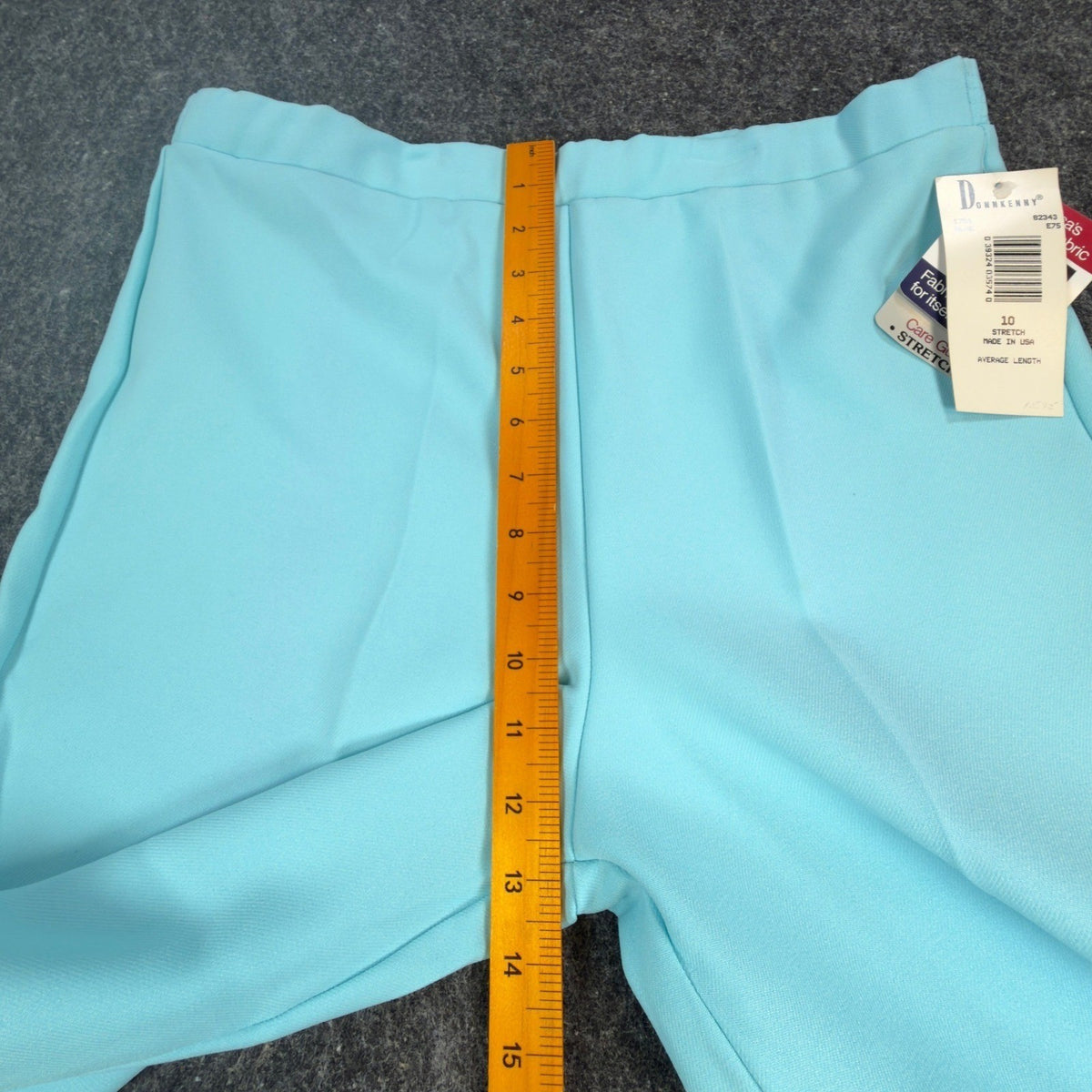 Donnkenny Vintage Pants Girls Size 10 Blue Straight Leg Stretch Made in USA NWT - take2supply
