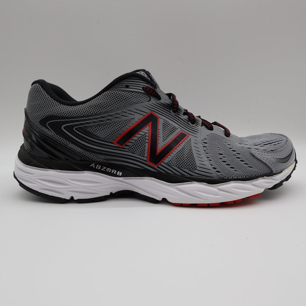 New Balance 680v4 Running Shoes Mens 10 Grey Red M680LG4 Techride ABZORB - take2supply