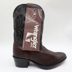 Wrangler Vintage Western Cowboy Boots Childrens 1.5 Brown Black Leather NWT - take2supply