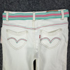 Levi's Y2K Bermuda Shorts Girls 12 White Denim NWT Deadstock - take2supply
