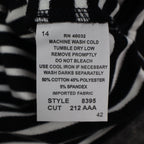 Links Womens L Black White Striped Full Zip Knit Jacket Stretch NWT - take2supply