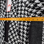 Lanalee Cardigan Women Small Black White Houndstooth Open Front Made in Canada - take2supply