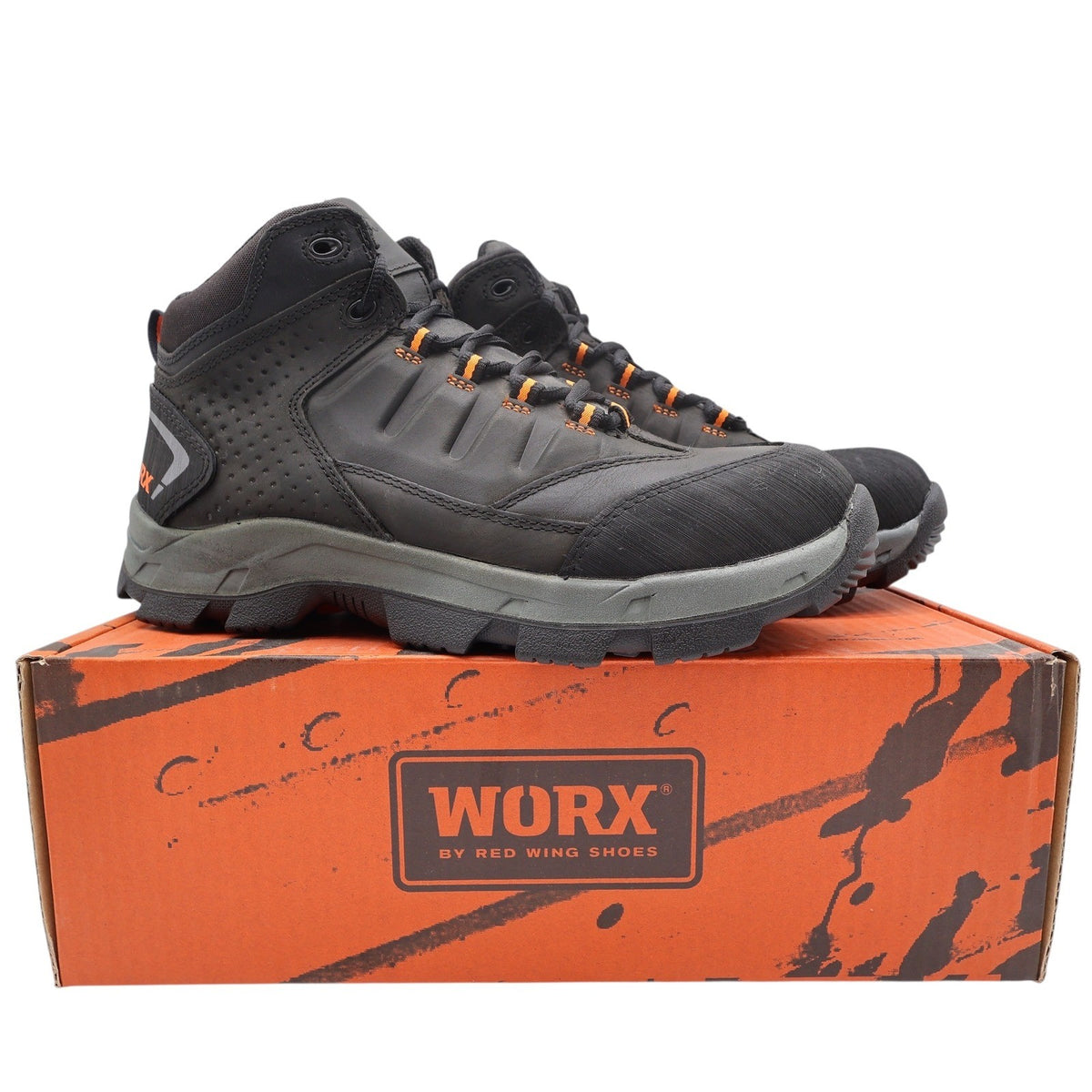 Worx by Red Wing 5401 Steel Toe Work Boots Mens 10 Black Leather New - take2supply