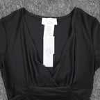 Zoe Ruched V-Neck Top Womens P/S Y2K Deadstock Gray Short Sleeve Canada C1212 - take2supply