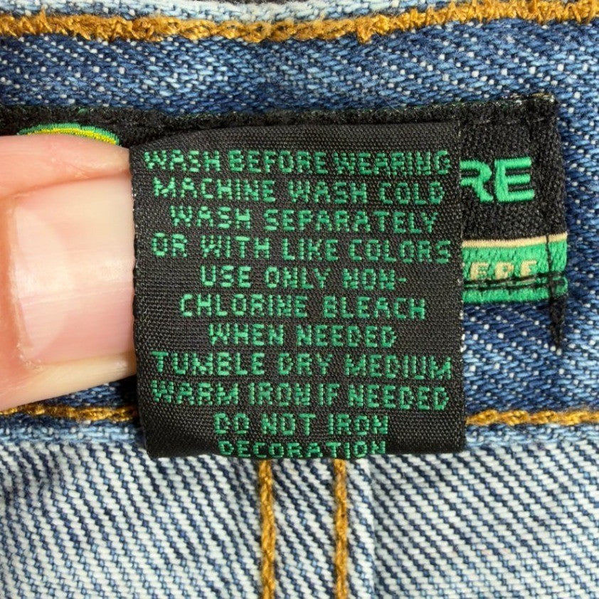 John Deere Y2K Carpenter Denim Shorts Boys 16 Stone Wash Blue NWT Vintage Style - take2supply