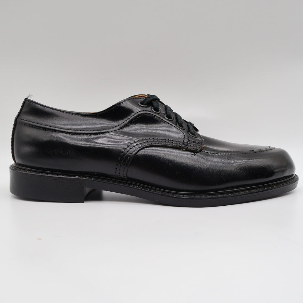 Walker Shoes Vintage Black Leather Oxford Shoes Mens 7.5 Deadstock Uniform Dress - take2supply