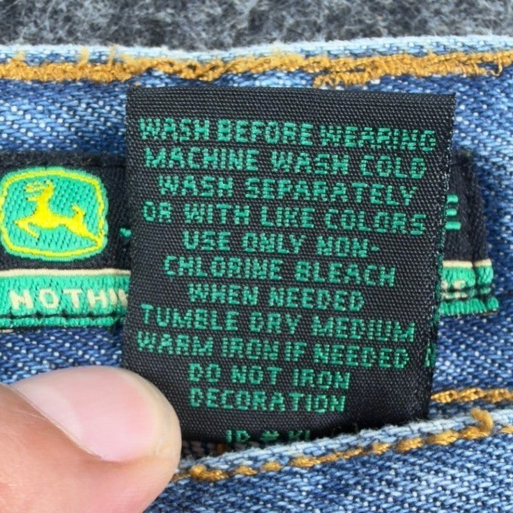 John Deere Carpenter Shorts Kids Size 16 Stone Wash Denim Blue Cotton NWT - take2supply