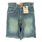 Levi's Y2K 549 Relaxed Straight Shorts Boys 7 Blue Denim NWT Adjustable Waist - take2supply