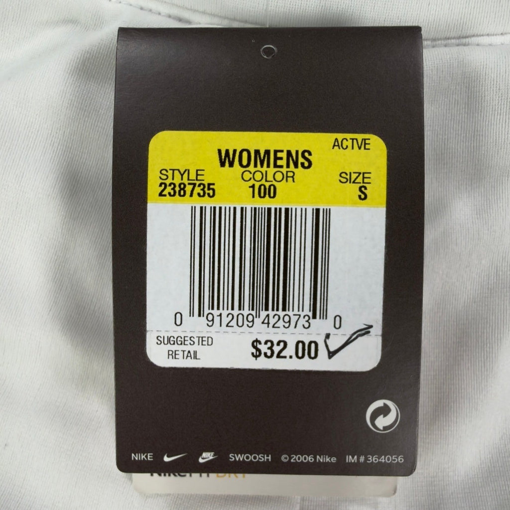 Nike Y2K Dri-FIT Athletic Shorts Womens Small White Gold 238735-100 NWT - take2supply