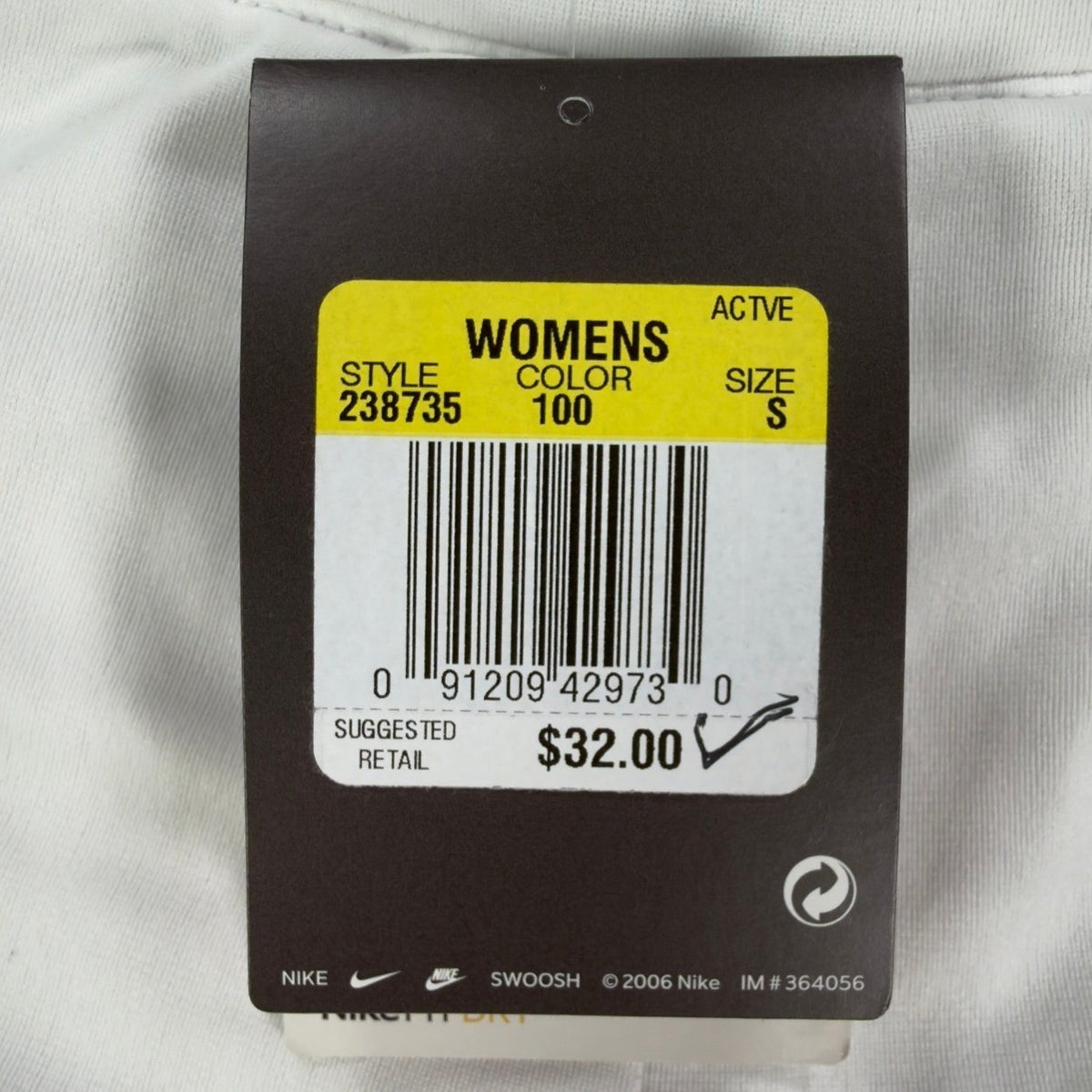 Nike Y2K Dri-FIT Athletic Shorts Womens Small White Gold 238735-100 NWT - take2supply