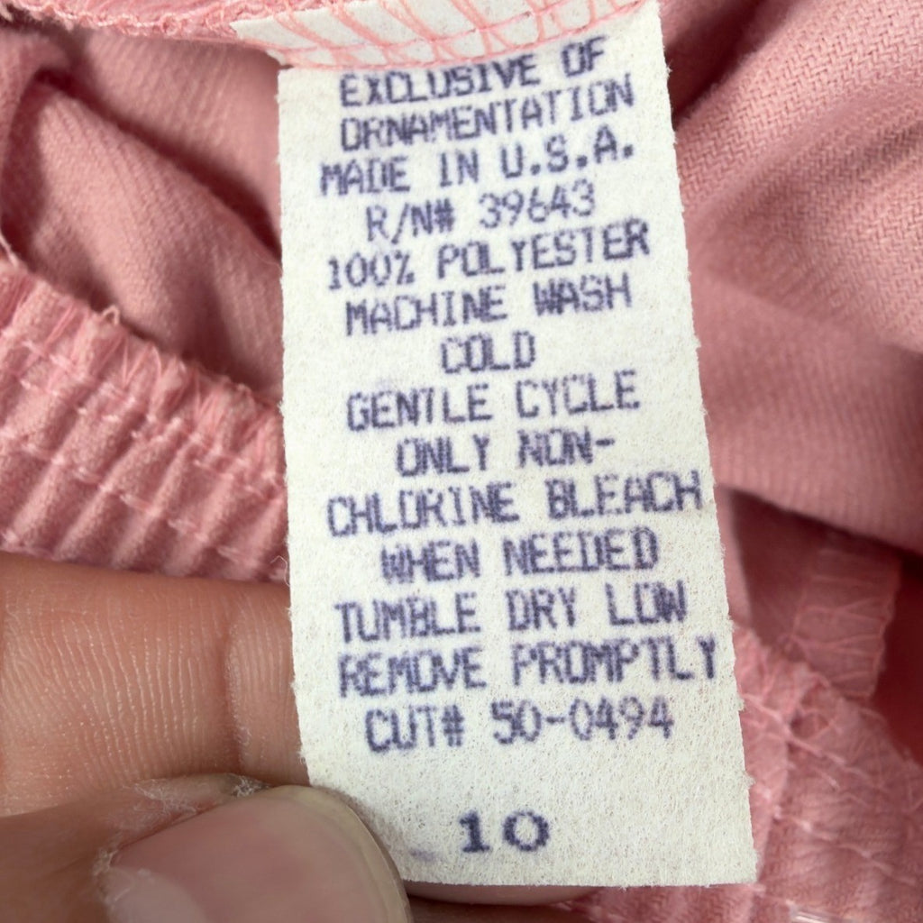 Cricket Lane Vintage 90s Pants Women 10 Rose Pink Polyester NWT Deadstock - take2supply