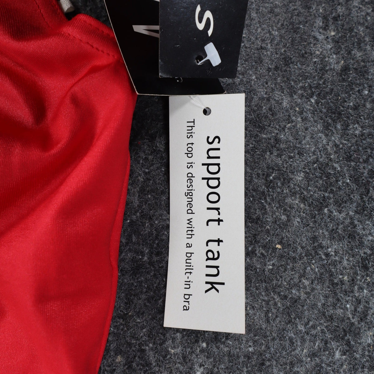 A. Byer Halter Support Tank Womens Medium Y2K Red Stretch Built-in Bra USA NWT - take2supply