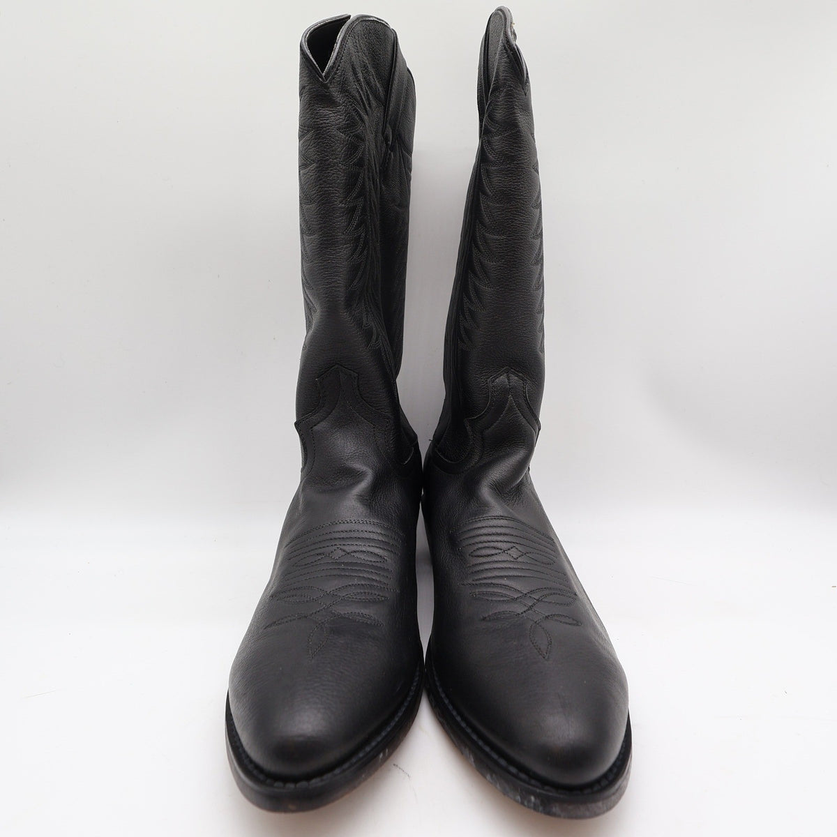 Black Diamond J cowboy boots, front view