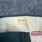 Maverick 70s Vintage Flare Trousers Mens 30x32 Green Polyester NWT Deadstock - take2supply