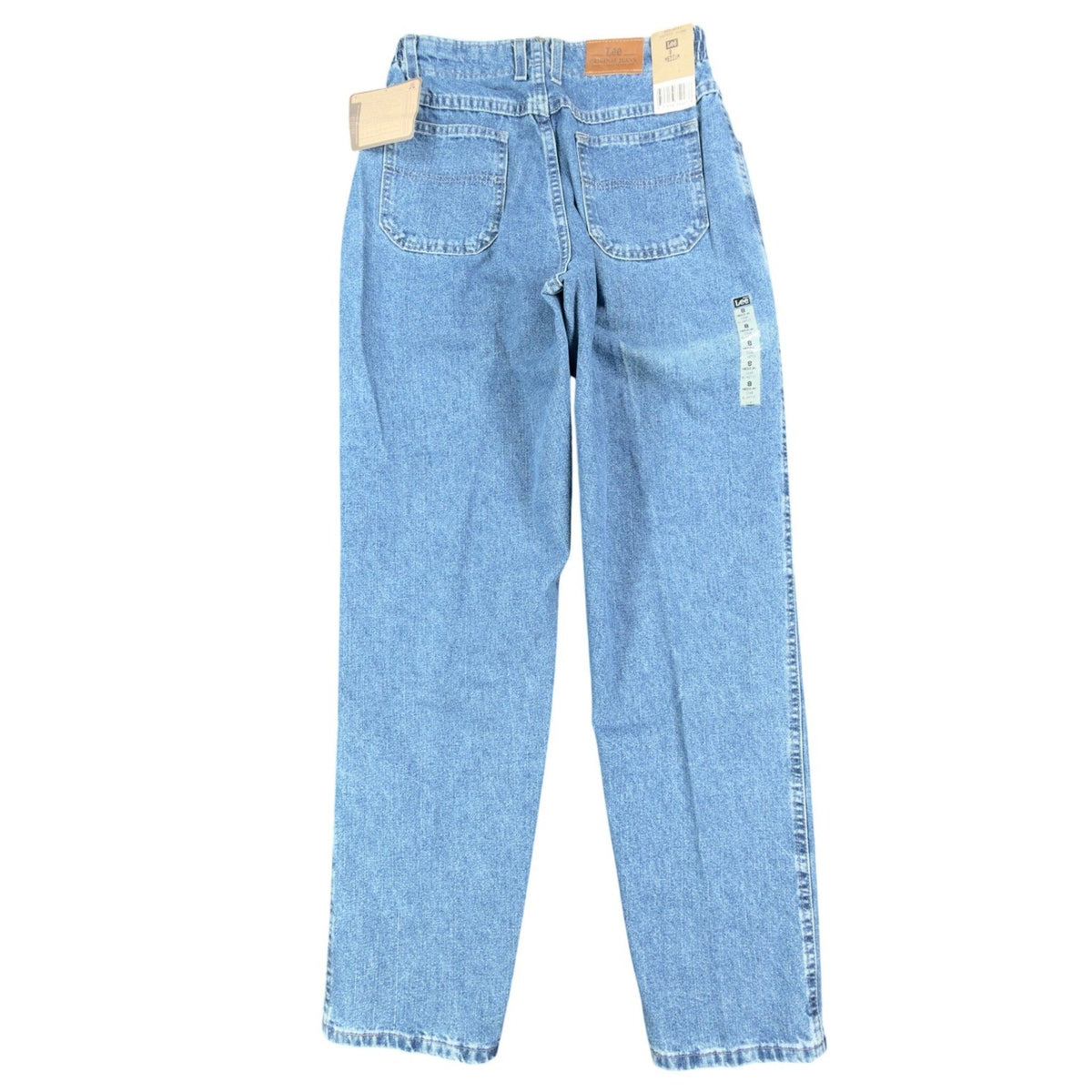 Lee Vintage 90s Side Elastic Utility Jeans Womens 8 M Blue Denim Made in USA NWT - take2supply