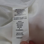 Takara Trench Coat Womens M White Belted Double Breasted Smocked NOS NWT - take2supply
