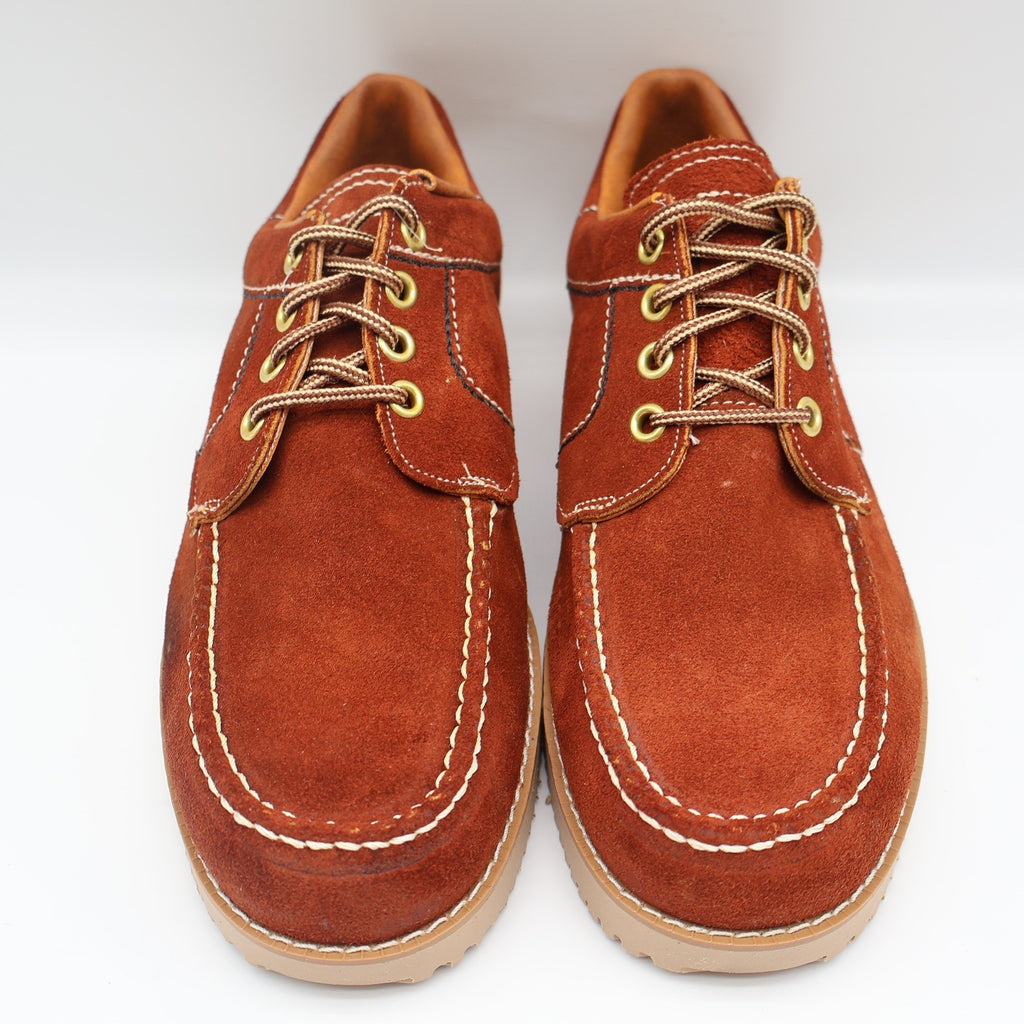 James Pepper Vintage 60s 70s Moc Toe Oxford Shoes Mens 6D Rust Suede Deadstock - take2supply