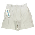 On The Verge Vintage 90s Pleated Shorts Womens 12 Beige Cotton NWT Made in USA - take2supply