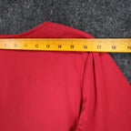 Links Top Womens Small Red Beaded Keyhole Neckline 3/4 Sleeve Cotton Spandex - take2supply