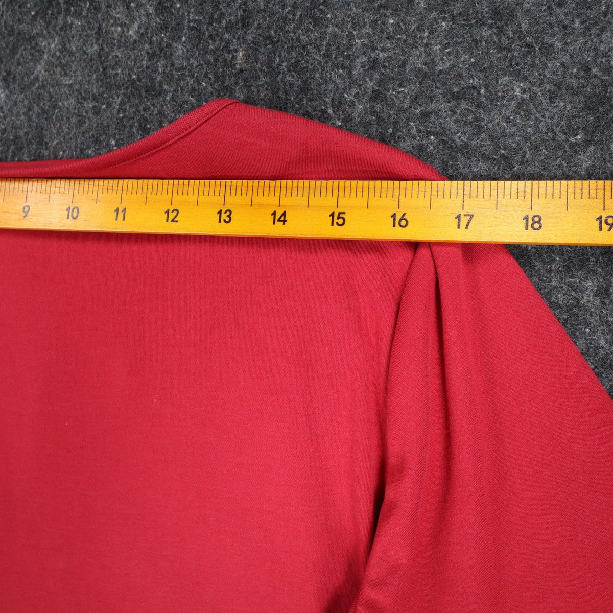 Links Top Womens Small Red Beaded Keyhole Neckline 3/4 Sleeve Cotton Spandex - take2supply