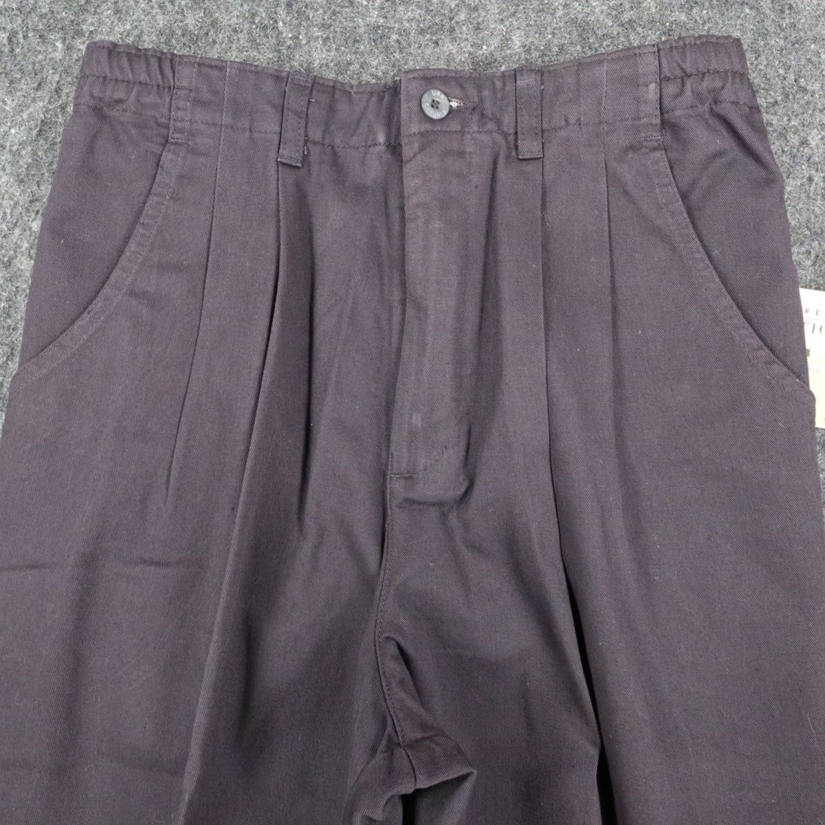 Lee Casuals Pleated Pants Womens 8M Vintage 90s Black Cotton Side Elastic NWT - take2supply