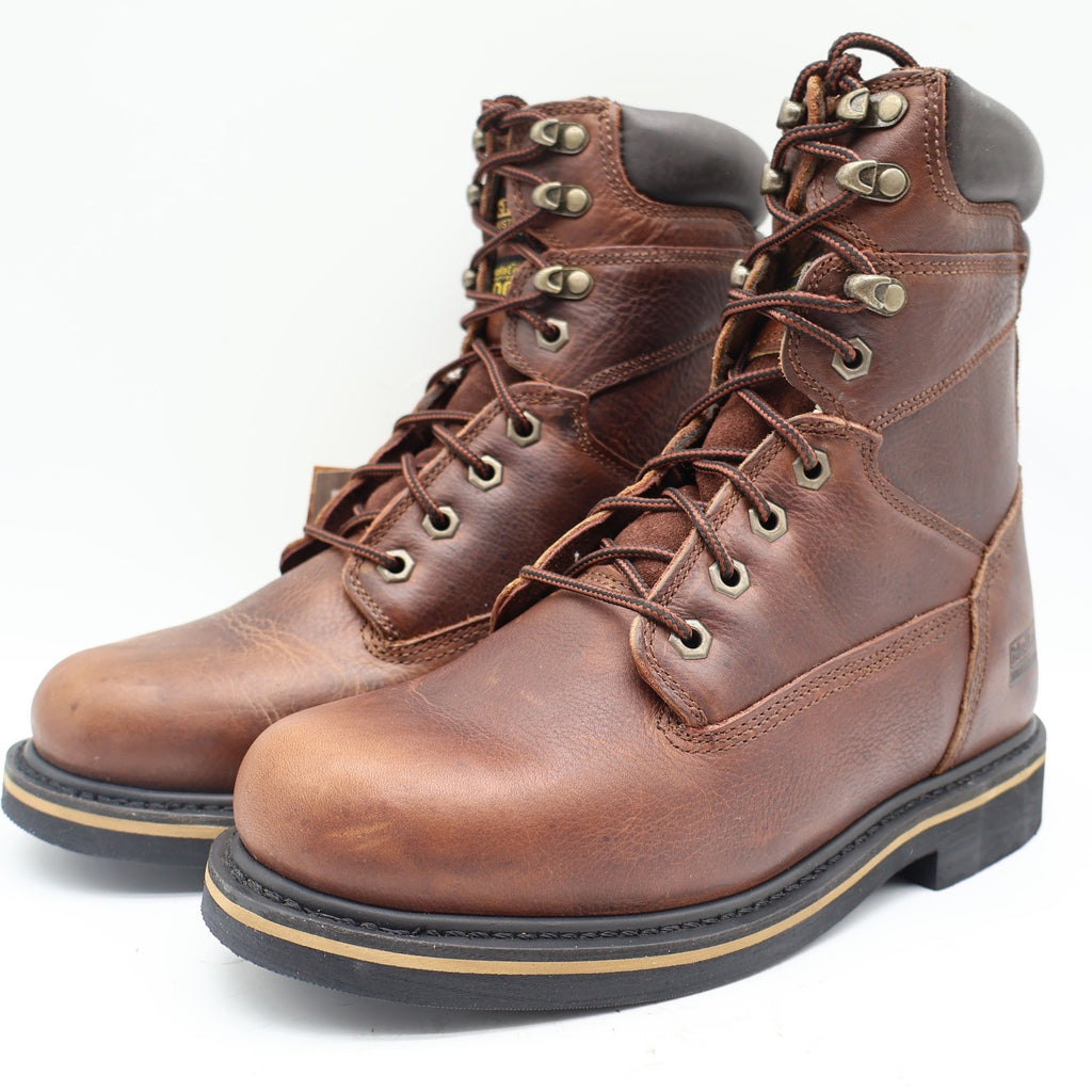 McRae Industrial Work Boots Mens 9.5 Brown Leather EH NST Lace Up MR88122 NEW - take2supply