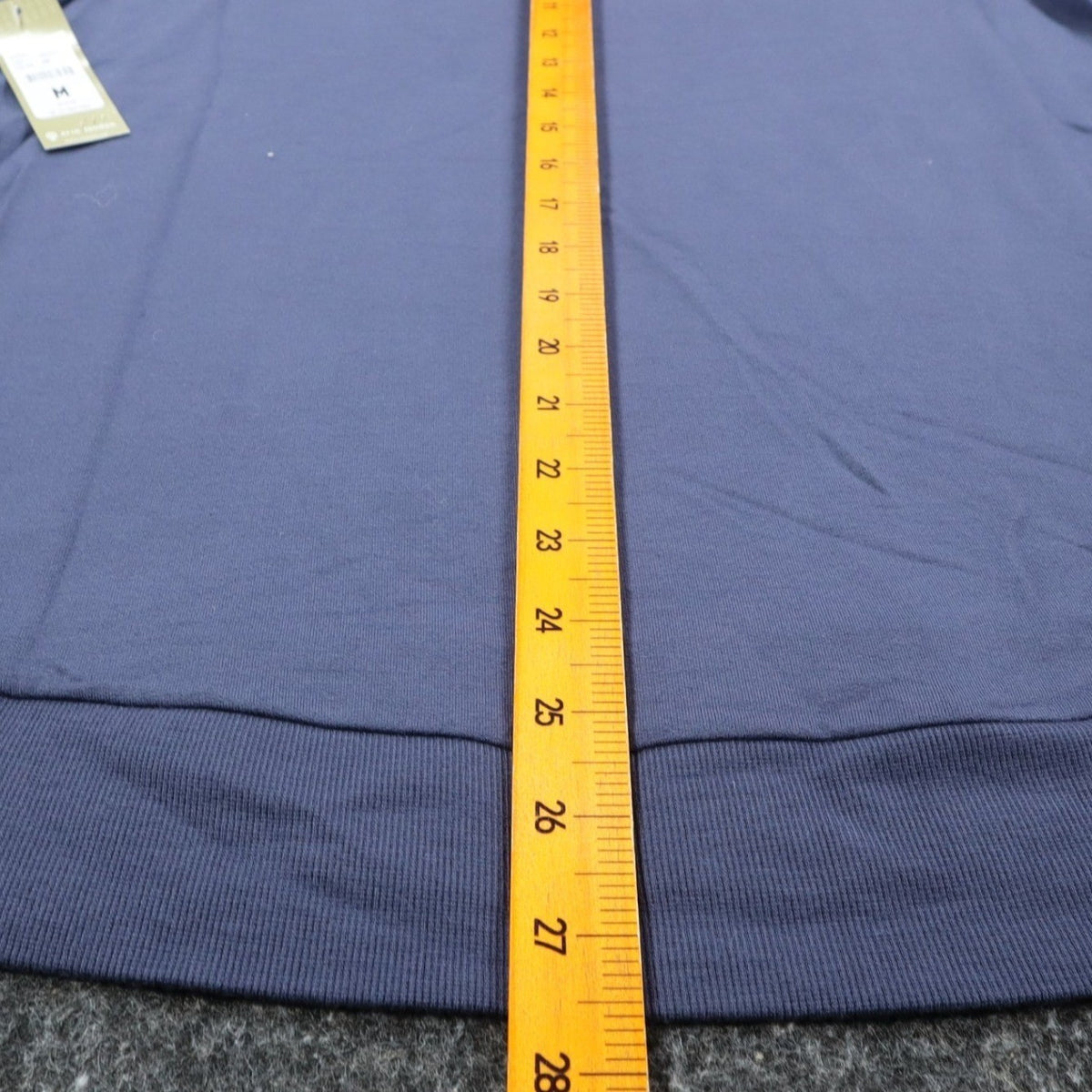 Erin London Studded Puff Sleeve Top Womens Medium Blue Viscose French Terry NWT - take2supply