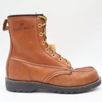 Tuff-Welt Work Boots Mens 7 Vintage Brown Full Grain Leather Moc Toe USA 332 - take2supply