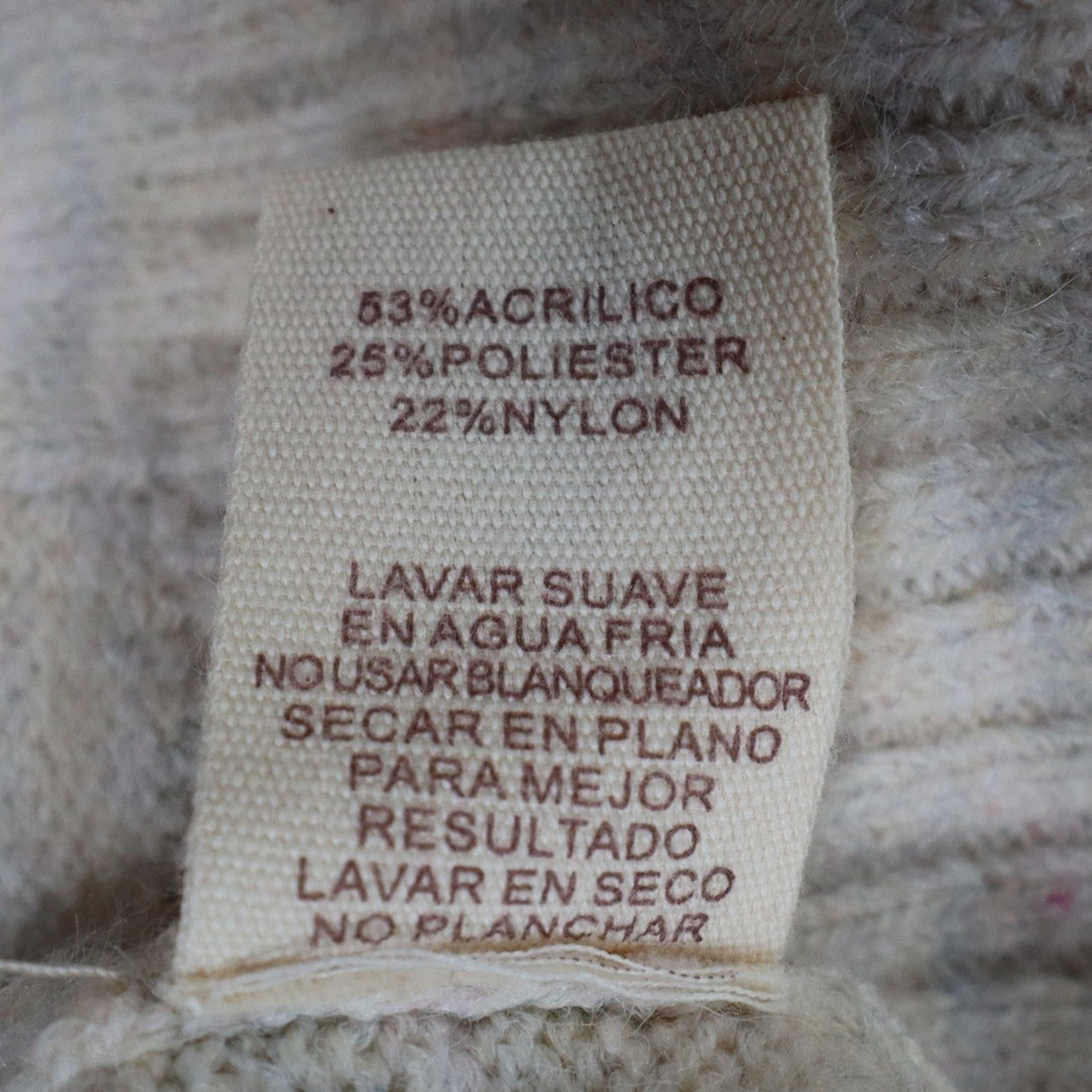 Hem & Thread Mock Neck Sweater Womens Small Cream Textured Checkerboard Knit NEW - take2supply