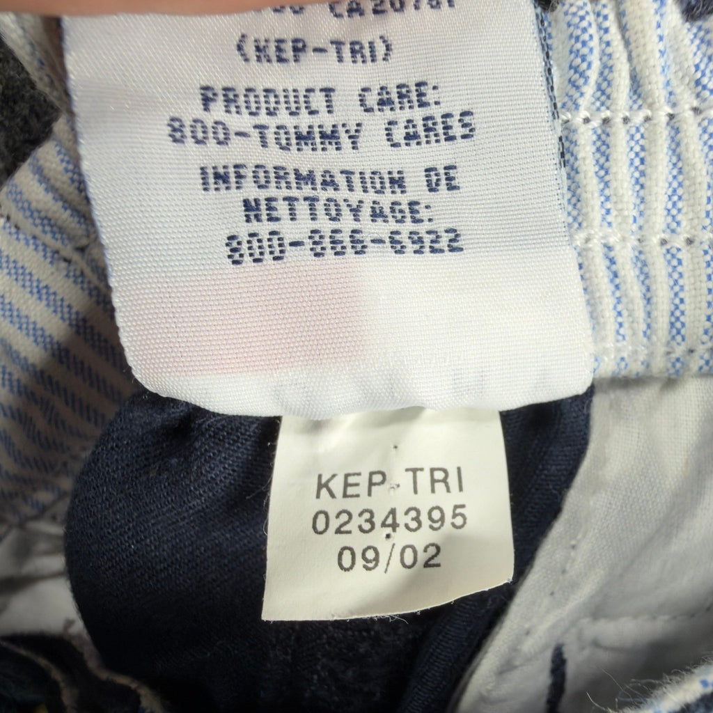 Tommy Hilfiger Y2K Pleated Chino Shorts Boys 5 Navy Blue Cotton NWT Deadstock - take2supply