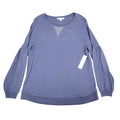 Erin London Top Womens L Blue Viscose Spandex Rhinestone Puff Sleeve NWT - take2supply