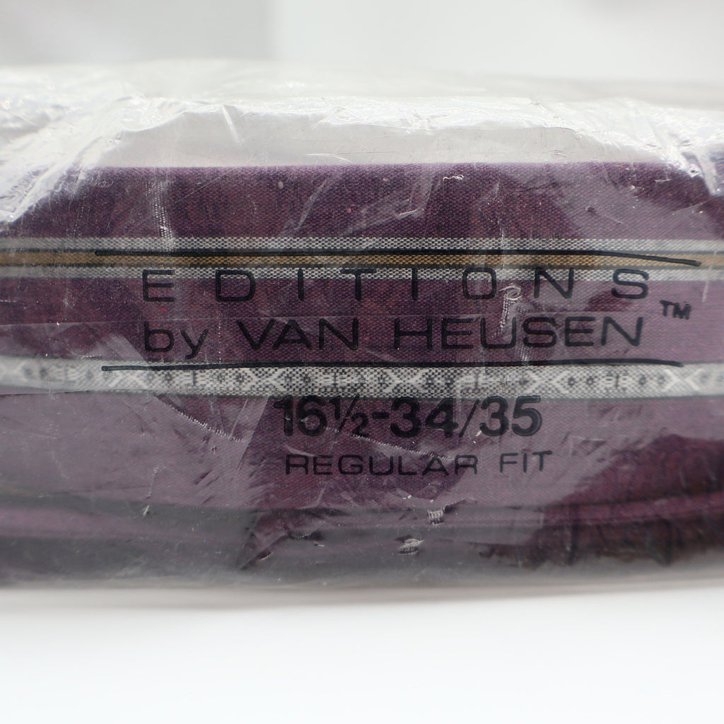Van Heusen Editions Dress Shirt Mens 16.5 34/35 Purple Geometric Stripe New - take2supply