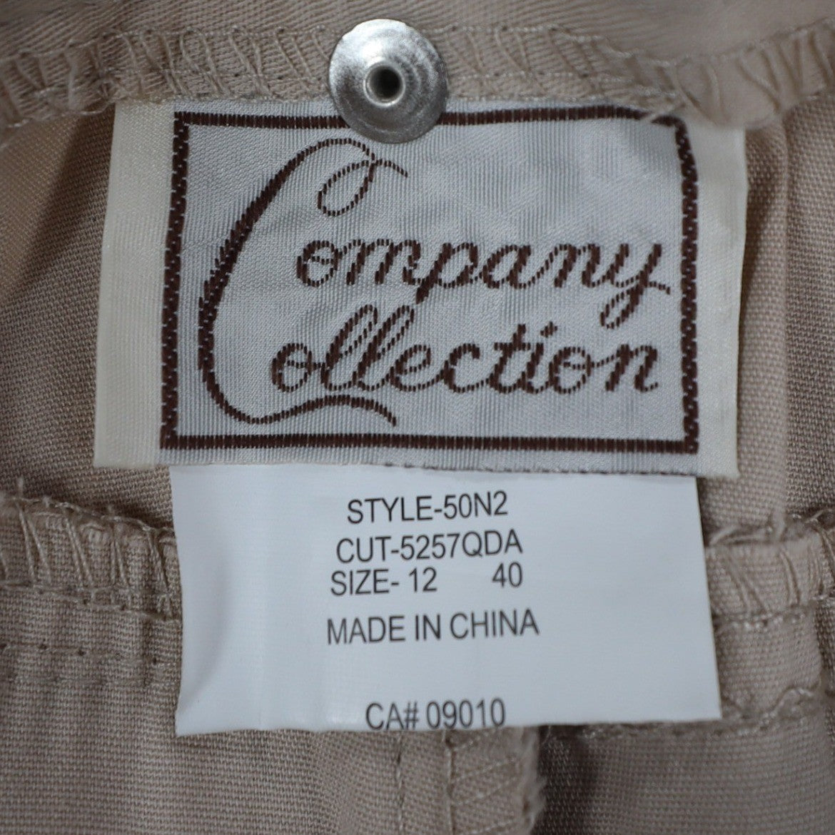 Company Collection Cargo Pants Womens 12 Beige Cotton Stretch Straight Leg NWT - take2supply